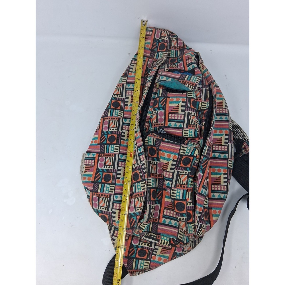 KAVU Rope Sling Bag Colorful Geometric Pattern. K - Picture 11 of 11